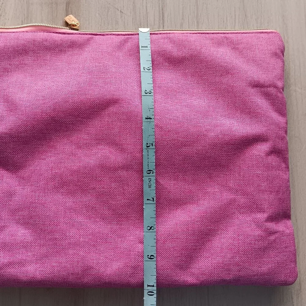 New Noted by Post-it Zip Top Canvas Laptop Pouch Magenta Pink 10